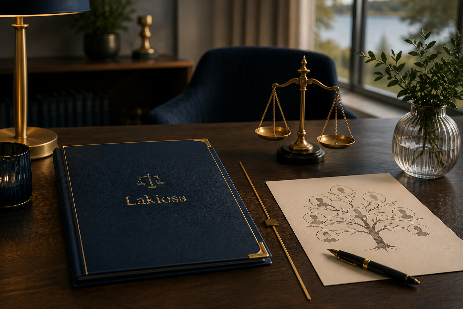 Lakiosan laskeminen lapsille testamenttitilanteessa